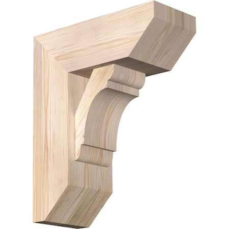 Ekena Millwork Olympic Slat Smooth Bracket w/ Offset Brace, Douglas Fir, 7 1/2"W x 18"D x 22"H BKT0806X18X22OLY06SDF